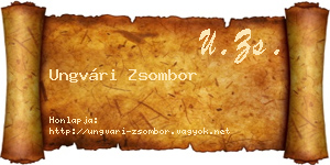 Ungvári Zsombor névjegykártya